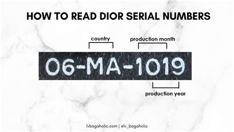 dior year number